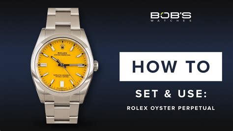 rolex oyster perpetual uhrzeit stellen|How To Adjust & Set The Time On Your Rolex Oyster Perpetual.